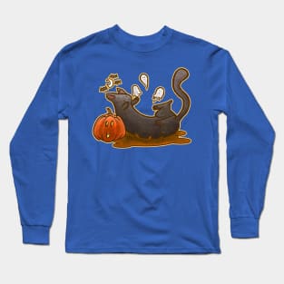 Playful Halloween Kitty Long Sleeve T-Shirt